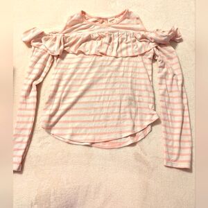 5/$20🩵 Arizona Jeans Co. Girl's Off the Shoulder Long Sleeve Top